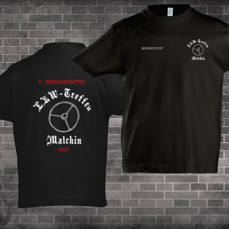 Lkw Treffen Malchin Kinder T-shirt mit Logodruck und Wunschtext